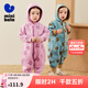 迷你巴拉嬰兒連體衣棉服外出冬季寶寶羽絨服幼兒衣服保暖雙面絨兩面穿外套 紫色調(diào)00377 80cm