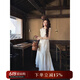 三吉黑花【清舟】連衣裙子2025新今年流行初夏穿搭獨特漂亮掐腰裙 玉白 M