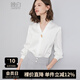 晚白高級(jí)感法式白襯衫女2025年早秋時(shí)尚洋氣小衫通勤百搭雪紡襯衣上衣 白色 L