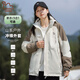 東方駱駝（EASTERN CAMEL）情侶三合一沖鋒夾克男女款春秋季登山戶外運(yùn)動(dòng)外套防風(fēng)衣服男士