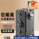 游樂(lè )者（MUSIC TRAVELS）鋁框行李箱多功能加厚大容量旅行箱出國抗壓耐磨可坐鋁合金拉桿箱 百搭灰 【全封閉干濕內襯】 24英寸 USB+杯架+側掛鉤+支架