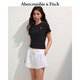 ABERCROMBIE & FITCH【百搭純色】女裝25夏季經(jīng)典小麋鹿修身圓領(lǐng)短袖T恤KI139-5759 黑色 M (165/96A)