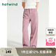 熱風(fēng)（Hotwind）牛仔褲女夏季新款女士舒適直筒休閑顯瘦寬松長褲子 14粉紅 26