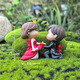 哥綸迷你小人偶結婚戀愛(ài)情侶人物公仔擺件多肉微景觀(guān)造景材料裝飾 皇冠求婚情侶