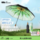 蕉下（beneunder）太陽傘女三折防曬防紫外線黑膠傘雙層小黑傘晴雨兩用遮陽傘果趣 隱菊