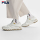 斐樂（FILA）官方男鞋RIBBON老爹鞋運(yùn)動(dòng)鞋2025夏季新款鞋子厚底休閑鞋 奶白/淡灰黃-GB 42