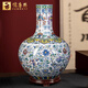 云儒唐樊景德鎮(zhèn)陶瓷花瓶禮品擺件手繪斗彩天球瓶瓷瓶客廳玄關仿古裝飾中式 大號【禮盒裝】凈高55cm