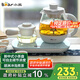 小熊（Bear）煮茶器煮茶壺 0.8L蒸汽噴淋式蒸茶壺養(yǎng)生壺電水壺?zé)崴畨?04不銹鋼燒水壺茶具黑茶ZCQ-A08E1