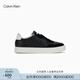 Calvin KleinJeans25春夏男士休閑復(fù)古皮革拼接ck厚底運動鞋板鞋禮物YM01153 0GM-黑色/白色 40