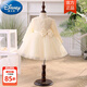 迪士尼（Disney）花童婚禮香檳色禮服女童洋氣長(zhǎng)袖主持人高端周歲女寶寶抓周公主裙 香檳色 DK604 120 cm 適合身高105~120