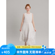 ELLE KIDS安全里襯】夏季女童度假風(fēng)純棉背心裙花邊拼接無(wú)袖休閑連衣裙子