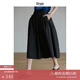 旅途原品ltyp 白色半身裙女a(chǎn)字裙2025新款基礎(chǔ)款蓬感寬松時(shí)尚百搭顯瘦秋季 黑色 M (160cm)