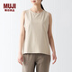 無印良品（MUJI） Walker 女式防紫外線性能吸汗速干無袖T恤防曬衣 BIE04A3S 淡黃色 L （165/88A）