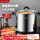 美廚（maxcook）湯鍋304不銹鋼 復(fù)底高湯鍋24cm 燃?xì)鉅t電磁爐通用 MCH-24