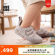 耐克（NIKE）官方男女童SWOOSH 1嬰童易穿脫運動鞋魔術(shù)貼學(xué)步鞋F(xiàn)B3244 004大學(xué)灰/貂棕/淺土褐 22