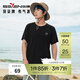 柒牌短袖T恤男夏季新款時尚休閑3A抗菌舒適圓領上衣【吸濕速干】2890 黑色 XL