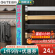 固特（GUTE）衣柜掛衣桿衣柜內晾衣桿衣服桿裁切定制衣柜橫桿配底座 71-90cm銀白色掛衣桿+橢圓底座 換顏色和衣桿裁切尺寸(聯系備注)