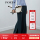 PORTS寶姿 商場同款新品女裝高腰開衩闊腿褲LL8P048KWB034 屋頂綠 M (6)