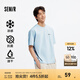 森馬[涼感抗菌]t恤男夏字母印花短袖T恤男簡約男士t恤情侶短袖t恤上衣 [抗菌涼感速干]天空藍(lán)81134 L
