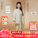 朗姿【蘭亭敘】真絲提花盤扣2025年夏季新款氣質(zhì)新中式白色短外套 米白色 S