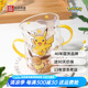 順祥皮卡丘聯(lián)名高顏值水杯玻璃杯咖啡杯茶杯男女帶把手馬克杯早餐杯子 寶可夢(mèng)玻璃杯-520ml