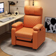 電競網(wǎng)吧沙發(fā)椅網(wǎng)咖游戲廳單人一體式電腦桌椅可躺懶人靠背 【橙色】升降扶手