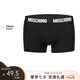 莫斯奇諾（moschino）男士棉質(zhì)LOGO印花腰邊平角內(nèi)褲 1 A4760 8136 黑色 S