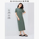 佐丹奴舒心抗菌連衣裙女黑科技涼感小高領(lǐng)開叉短袖t恤裙05465496
