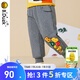 B.Duck【加絨】B.Duck小黃鴨童裝兒童褲子男童2022新款冬裝女寶寶長褲厚 深花灰 90cm