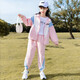 奧特曼童裝女童套裝春秋2025新款兒童休閑運動服兩件套裝時髦洋氣中大童 熱售粉紅色 140 cm建議身高125-135厘米 建議