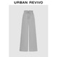 UR2025夏季新款女裝休閑松緊腰抽繩撞色邊闊腿褲UYY650052