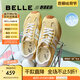 百麗（Belle）跑道歪頭德訓(xùn)鞋女25秋新商場款網(wǎng)面透氣薄底休閑鞋E3H1DCM5 黃色 38 (240mm)