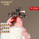卡瑪倫（KAMALUN)皇冠小號抓夾高級感發(fā)夾鯊魚夾小巧精致后腦勺半扎發(fā)卡發(fā)飾送女友 中號皇冠抓夾-禮盒（不刻字）