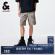 杰克·瓊斯（JACK&JONES）男裝春夏新款男士扎染圖案多功能條帶工裝美式短褲男224215031 E40知更鳥灰 E40知更鳥灰 M （175)