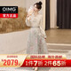 OIMG今年流行套裝裙國(guó)風(fēng)新中式2025秋裝新款時(shí)髦復(fù)古品質(zhì)半身裙兩件套 杏色+淺藍(lán)色(套裝) M [90-110斤] 均碼