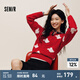 森馬（Semir）商場同款迪士尼米奇紅色毛衣女2025春新款米奇滿印慵懶風(fēng)針織衫 紅色調(diào)00466 M /160/84A
