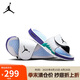 Jordan男子運動拖鞋一字拖 魔術(shù)貼 顆粒按摩 運動鞋555501-103白/藍(lán)42.5