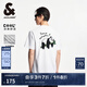 杰克·瓊斯（JACK&JONES）男裝25年短袖T恤男士夏季【涼感】圓領休閑卡通熊貓印花寬松半袖 A06本白色 常規(guī) XL