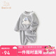 班喜迪女童套裝秋裝2025新款洋氣兒童衛(wèi)衣褲子春秋季時髦寶寶衣服兩件套 灰色 100