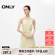 ONLY夏季時(shí)尚潮流短款掛脖系帶收腰連衣裙女|124207077 A05 梨黃色 M (165) 84A