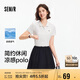 森馬（Semir）POLO衫女涼感抗菌修身襯衫2025夏刺繡休閑通勤套頭衫109325115001