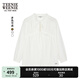 Teenie Weenie小熊襯衫女2025年夏季新款優(yōu)雅法式甜美荷葉邊長(zhǎng)袖襯衣上衣女 象牙白 S
