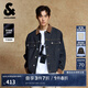 杰克·瓊斯（JACK&JONES）25年秋季男裝復(fù)古寬松撞色翻領(lǐng)潮流原色牛仔夾克外套男品牌外套 A13 深牛仔藍(lán) L 180