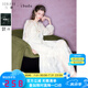 IBUDU2025春季新款萊賽爾連衣裙A字裙吊帶裙兩件套長裙女 米白色 L 165/88A