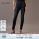Calvin KleinJeans四季款女士休閑簡(jiǎn)約貼片ck高腰緊身洗水微彈牛仔褲J220064 1BJ-牛仔深藍(lán) 29