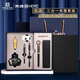 英雄（HERO）鋼筆禮盒生日禮物套裝 男女學(xué)生練字簽字商務(wù)墨水鋼筆1519A 黑砂【8件套裝 鋼筆+美工+寶珠】