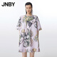 JNBY/江南布衣25夏新品連衣裙小花仙客來(lái)印花中袖圓領(lǐng)A型5P4G15430 690/粉色系 S