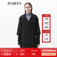 PORTS寶姿女裝 秋冬新品簡約時尚長袖大衣YLN9J057JWF109 黑色 M (6)