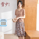 雪夕（XUEXI）媽媽夏裝母親衣服兩件套裙2025新款中老年女短袖小衫