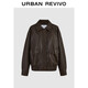 UR2025秋季新款女裝復古休閑摩登質(zhì)感PU棉服外套UYV150033